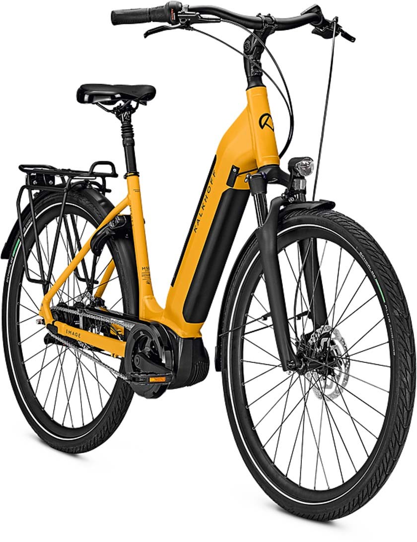 Kalkhoff Image 3.B Move mustardyellow matt 2023 - E-Bike Trekkingrad Tiefeinsteiger