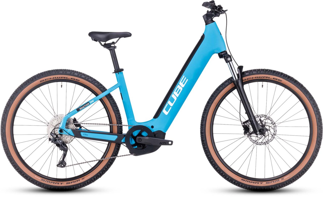 Cube Reaction Hybrid ONE 625 skyblue n white 2023 - E-Bike Hardtail Mountainbike Tiefeinsteiger