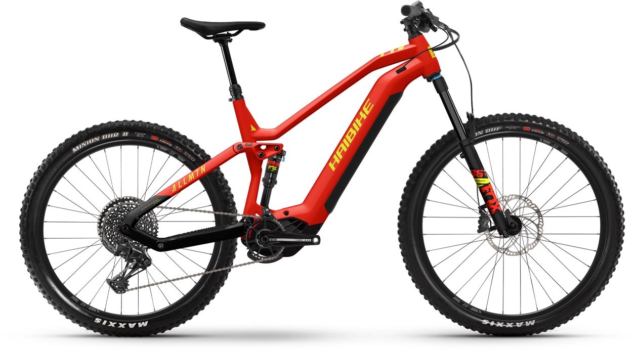 Haibike AllMtn 7 Matte Red Blk Neon 2023 - E-Bike Fully Mountainbike