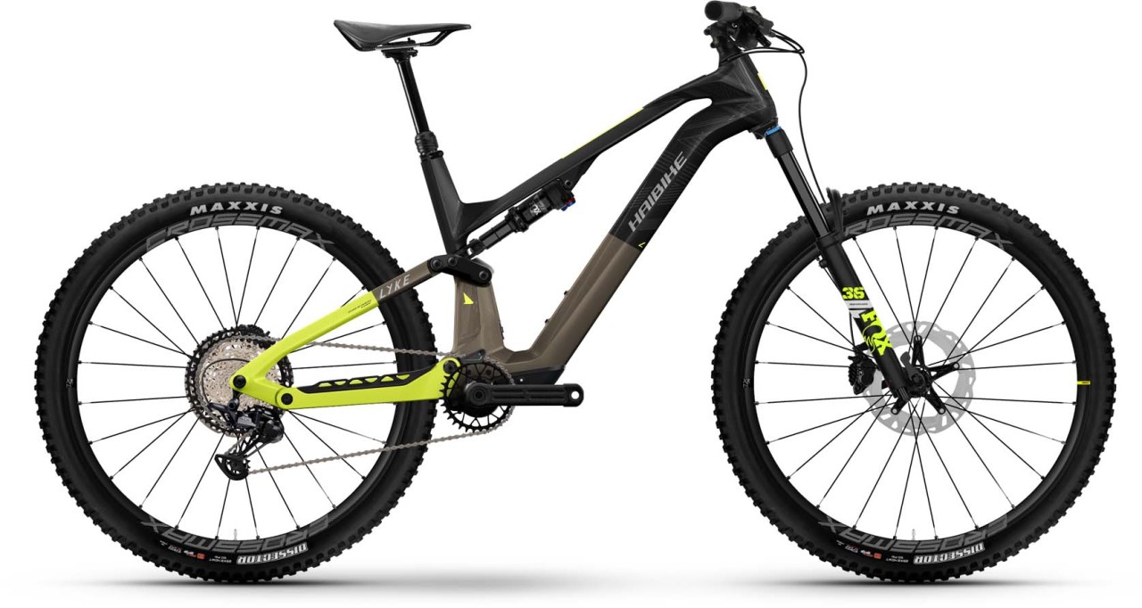 Haibike Lyke CF 11 carbon/sand/lime gloss 2023 - E-Bike Fully Mountainbike