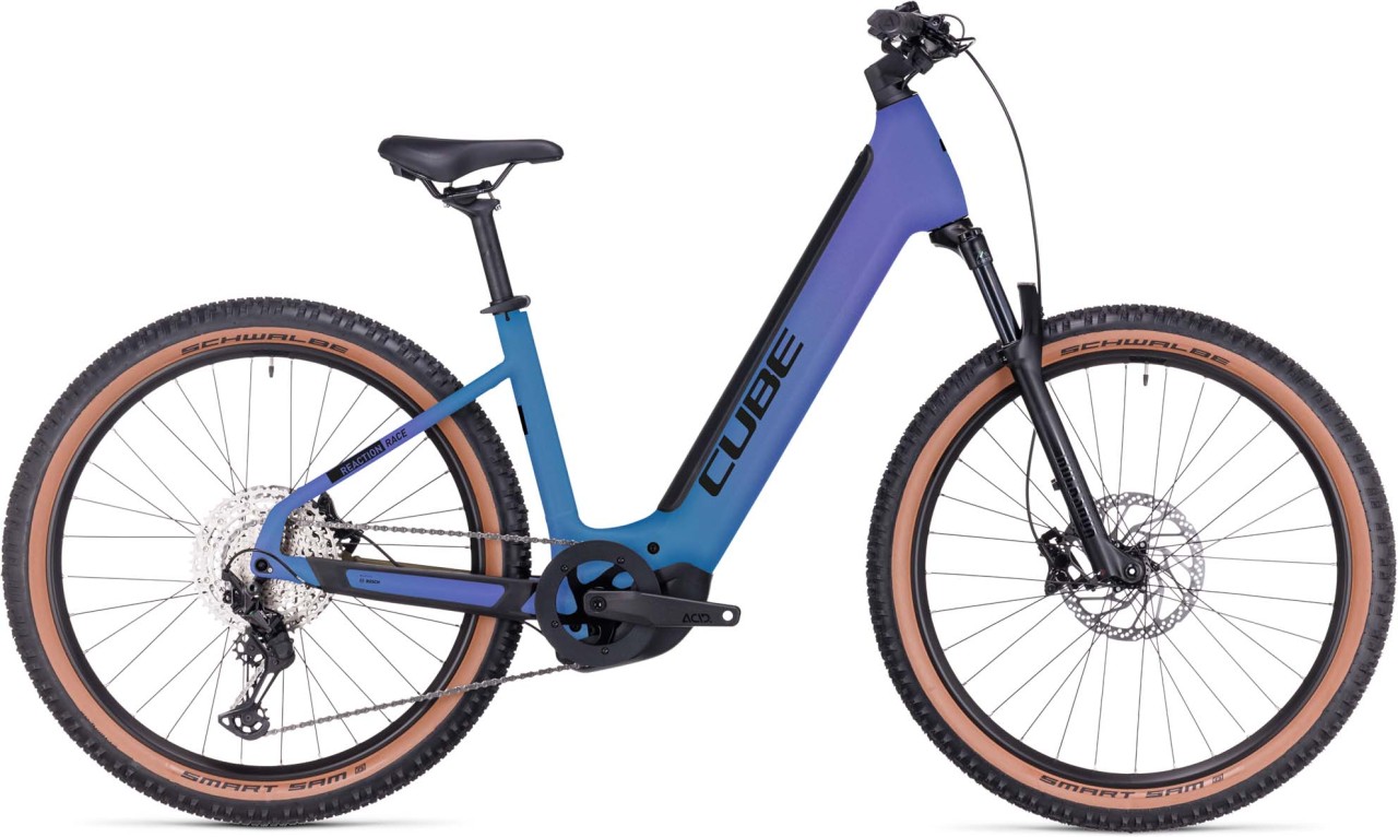 Cube Reaction Hybrid Race 750 switchblue n black 2023 - E-Bike Hardtail Mountainbike Tiefeinsteiger