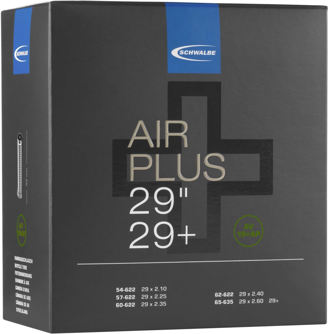 Schwalbe Schlauch AV 19AP Air Plus 29/29+" 54/65-622 AV AGV 40 mm