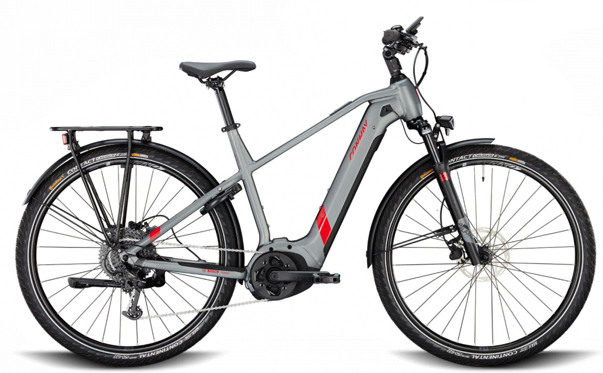 Conway Cairon T 2.0 625Wh shadowgrey metallic matt / red metallic 2023 - E-Bike Trekkingrad Herren