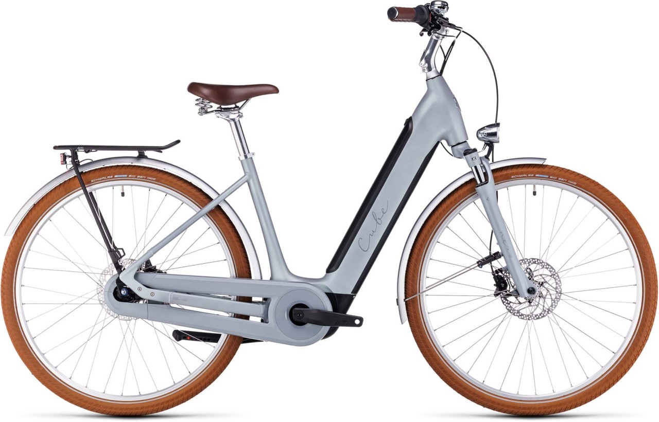 Cube Ella Cruise Hybrid 500 metallicstone n grey 2023 - Retro E-Bike Trekkingrad Tiefeinsteiger