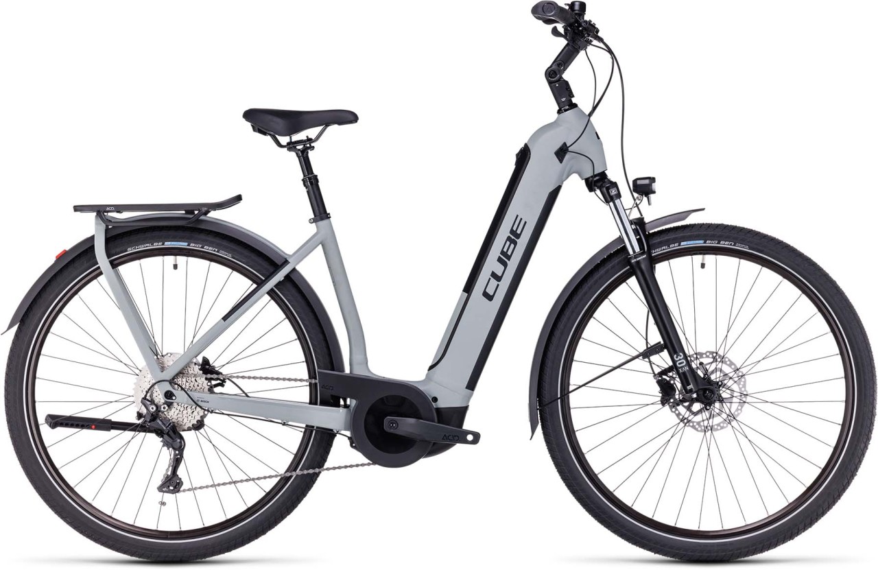 Cube Kathmandu Hybrid ONE 750 swampgrey n black 2023 - E-Bike Trekkingrad Tiefeinsteiger