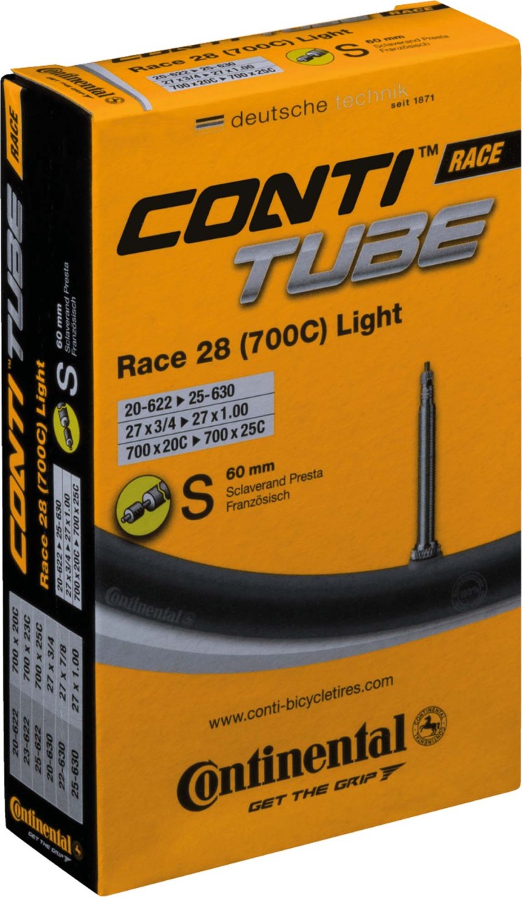 Continental Schlauch Race 28 light 28" 700x20/25C 18/25-622/630 SV 60mm