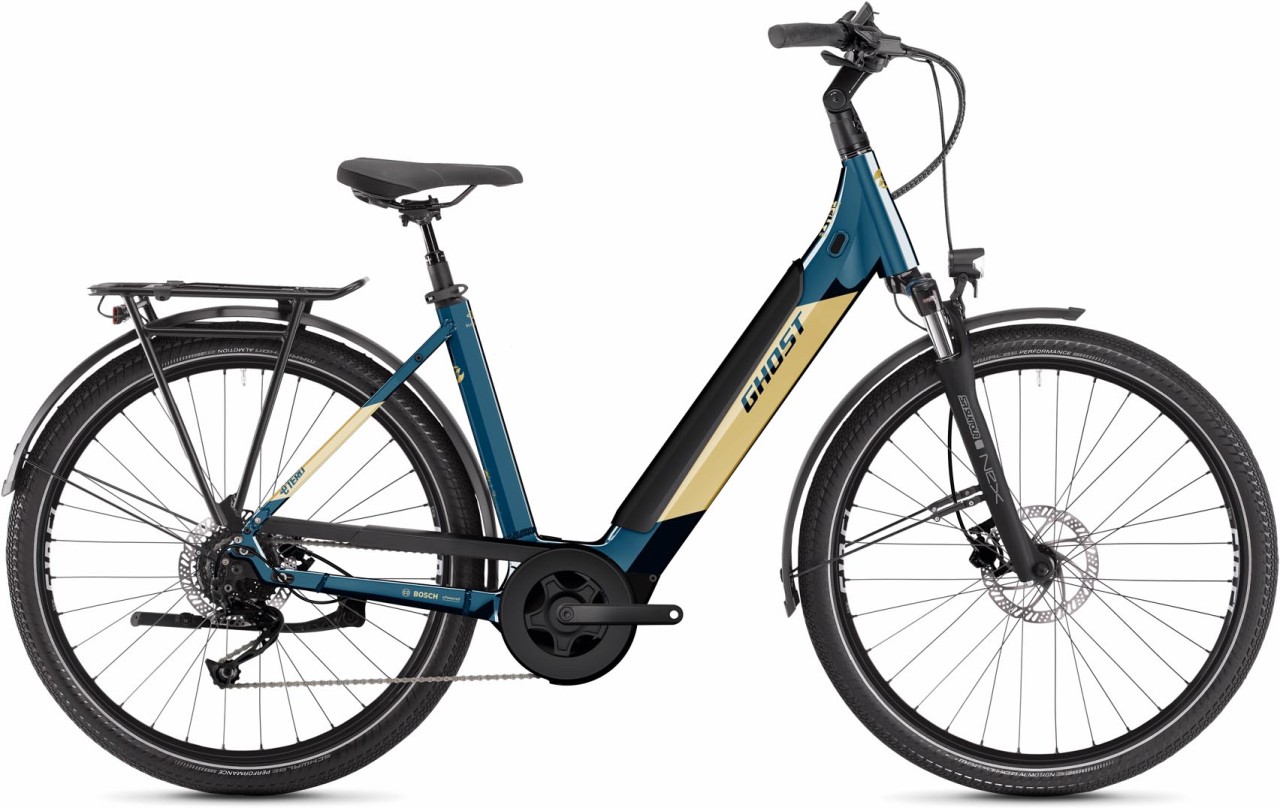 Ghost E-Teru B Essential Low EQ petrol blue / beige glossy 2022 - E-Bike Hardtail Mountainbike Tiefeinsteiger