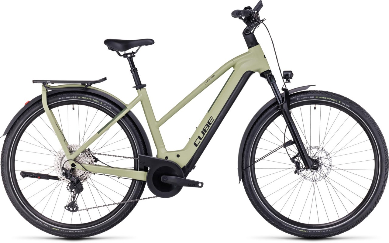 Cube Kathmandu Hybrid SLX 750 green n olive 2024 - E-Bike Trekkingrad Damen